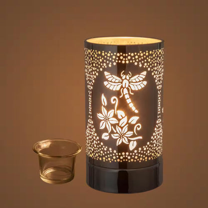 Silver Dragonfly Touch Lamp, Essential Oil Diffuser and Wax Warmer