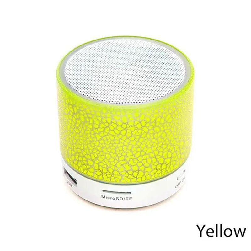 Mini Portable Bluetooth Wireless Speakers Car Audio Dazzling Crack LED Lights