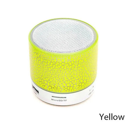 Mini Portable Bluetooth Wireless Speakers Car Audio Dazzling Crack LED Lights