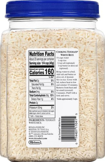 Texmati White Rice, Long Grain American Basmati, 32 Oz