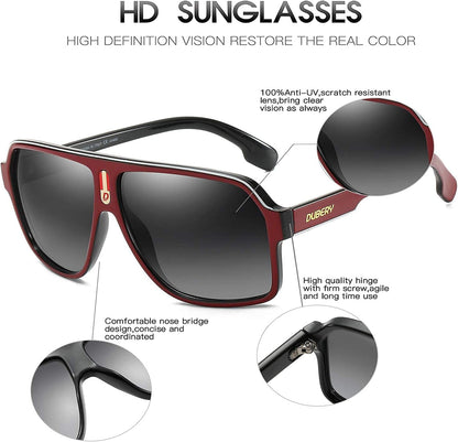 Mens Oversized Aviator Sunglasses Classic Large Polarized Lens Shades D103