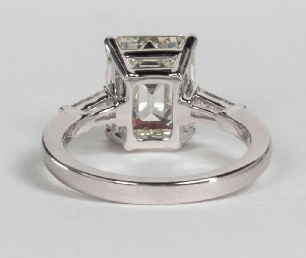 Classic Emerald Cut 4 Carat GIA Certified Diamond Engagement Ring