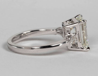 Classic Emerald Cut 4 Carat GIA Certified Diamond Engagement Ring
