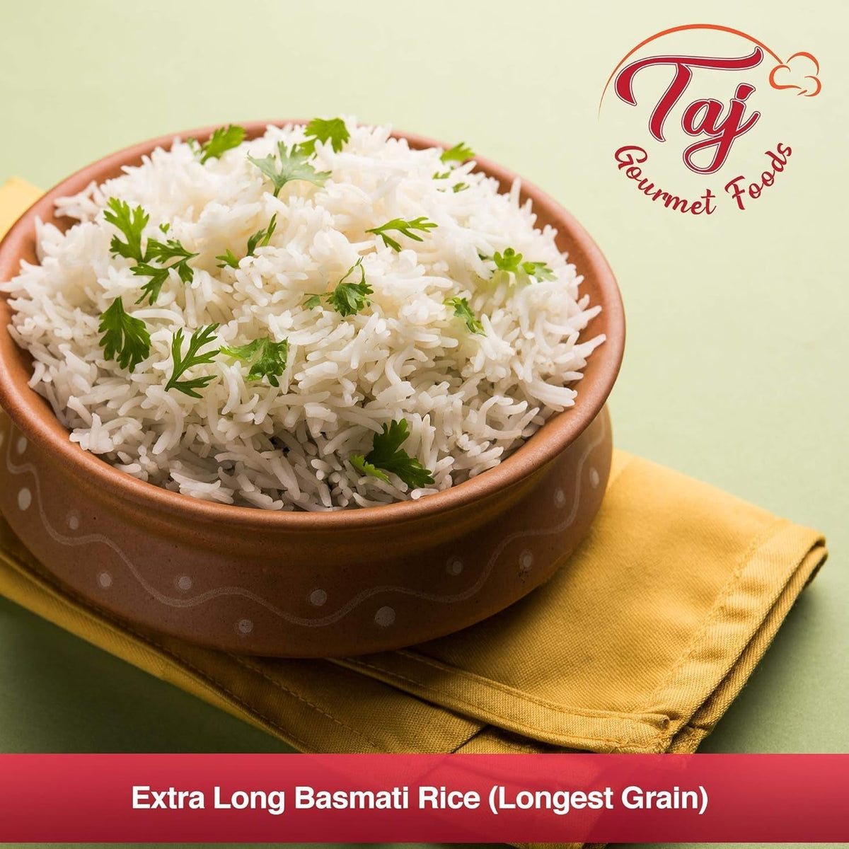 TAJ Premium 1121 Basmati Rice, Extra Long Grain Basmati Rice from India | 10Lbs