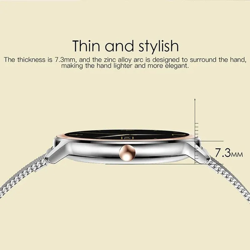 7.3mm Ultra Thin Multifunction Sport Smart Watches for Man Woman 2020 Intelligent Smartwatch Rose Gold Smartwatch Fitness Tracker Bracelet Blood Pressure for Android Ios[<>]
