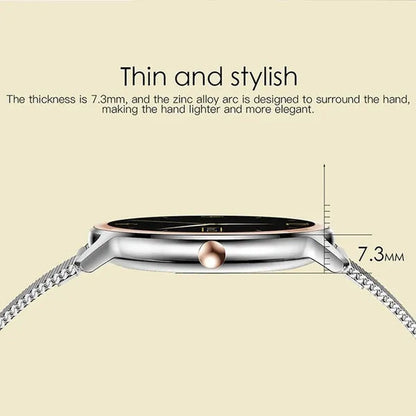7.3mm Ultra Thin Multifunction Sport Smart Watches for Man Woman 2020 Intelligent Smartwatch Rose Gold Smartwatch Fitness Tracker Bracelet Blood Pressure for Android Ios[<>]