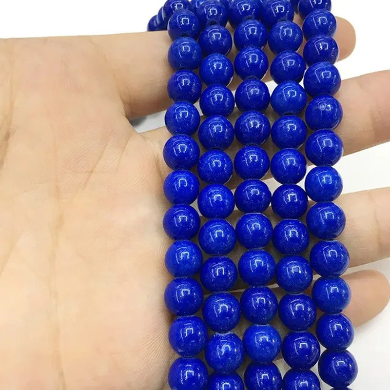 Blue Rock Lapis Lazuli Bead Stone Round 4-12mm Gemstone Loose Spacer DIY Jewelry