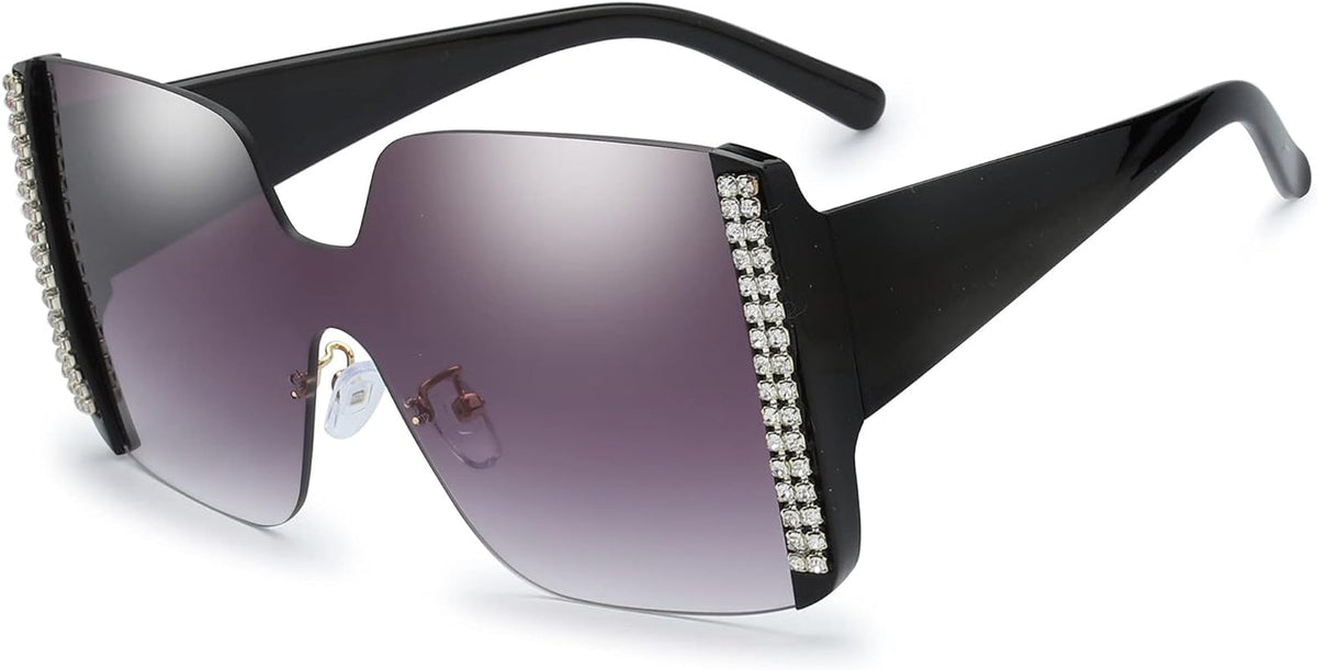 Women's Oversized Square Jackie O Cat Eye Hybrid Butterfly Fashion Sunglasses - Exquisite Packaging