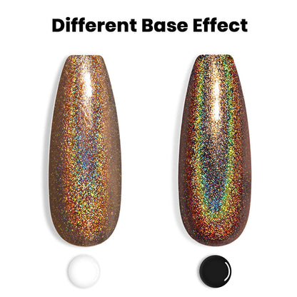 Holographic Nail Polish Caramel Brown Gel Polish Mermaid Unicorn Effect Soak off Nail Gel Curing Required Nail Art Home Gel Manicure