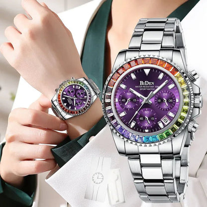 Women Rhinestone Watch Fashion Bling Casual Ladies Watch Female Quartz Rose Gold Watch Crystal Diamond Bracelet Watches For Women Montre Femme Relojes Damen Uhren Orologi Donna