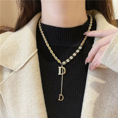 Fashion Luxury Jewelry Micro-inlaid Zircon Exquisite Necklace Bracelet Temperament Feminine Jewelry Accessories
