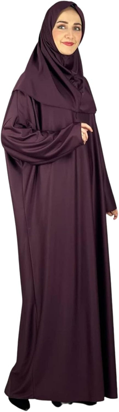 Women Prayer Clothes with Hijab Muslim Outfits Long Robe Abaya Turkish Islamic Dresses Dubai Kaftan with Rosary