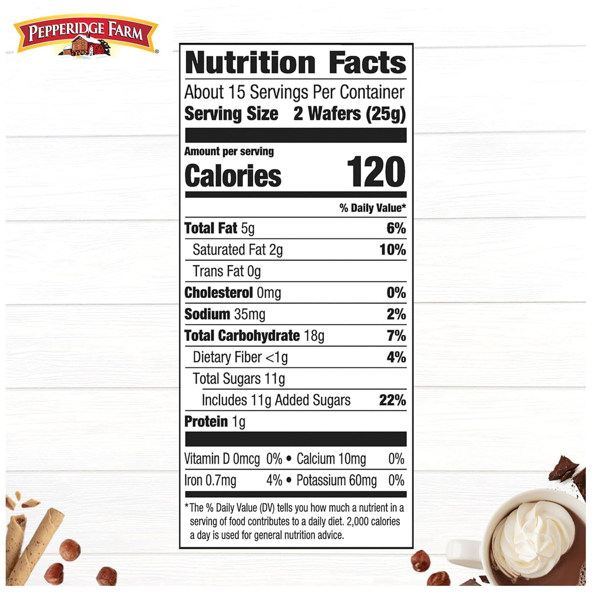 Pirouette Cookies, Chocolate Hazelnut Créme Filled Wafers, 13.5 Oz Tin