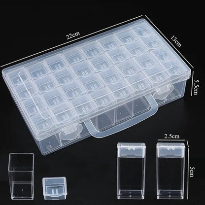 56/48/40/32/12 Diamond Painting Tools Accessories Beads Container Rhinestone Diamond Embroidery Stone Storage Convenience Box