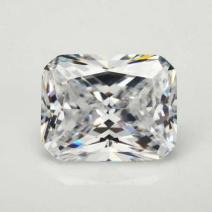 White Sapphire 2.32ct 6x8mm Emerald Faceted Cut Shape AAAAA VVS Loose Gemstone