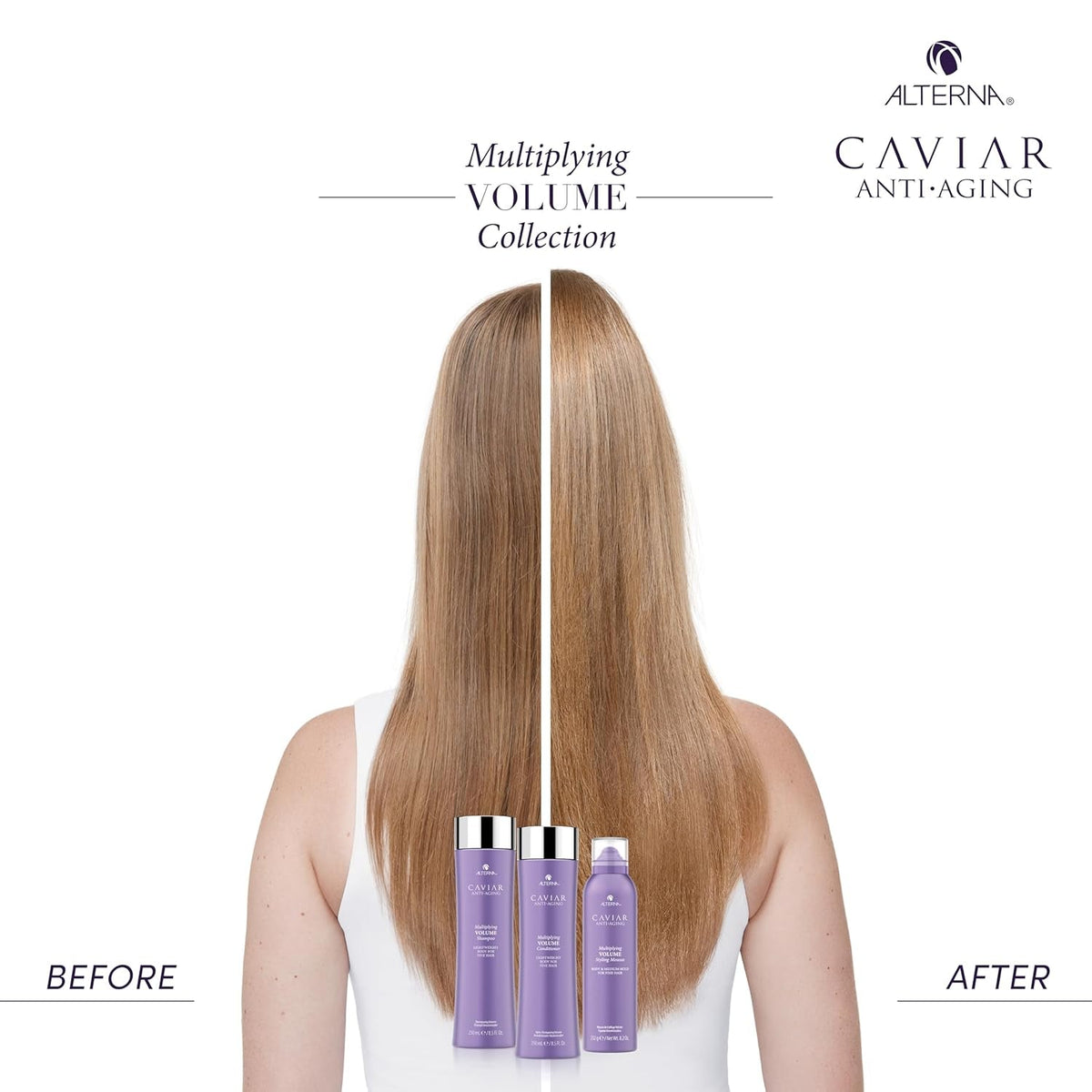 Haircare CAVIAR Anti-Aging Multiplying Volume Styling Mousse, 8.2 Fl Oz | for Fine, Thin Hair | Medium Hold | Create Instant Volume and Thickness | Sulfate Free