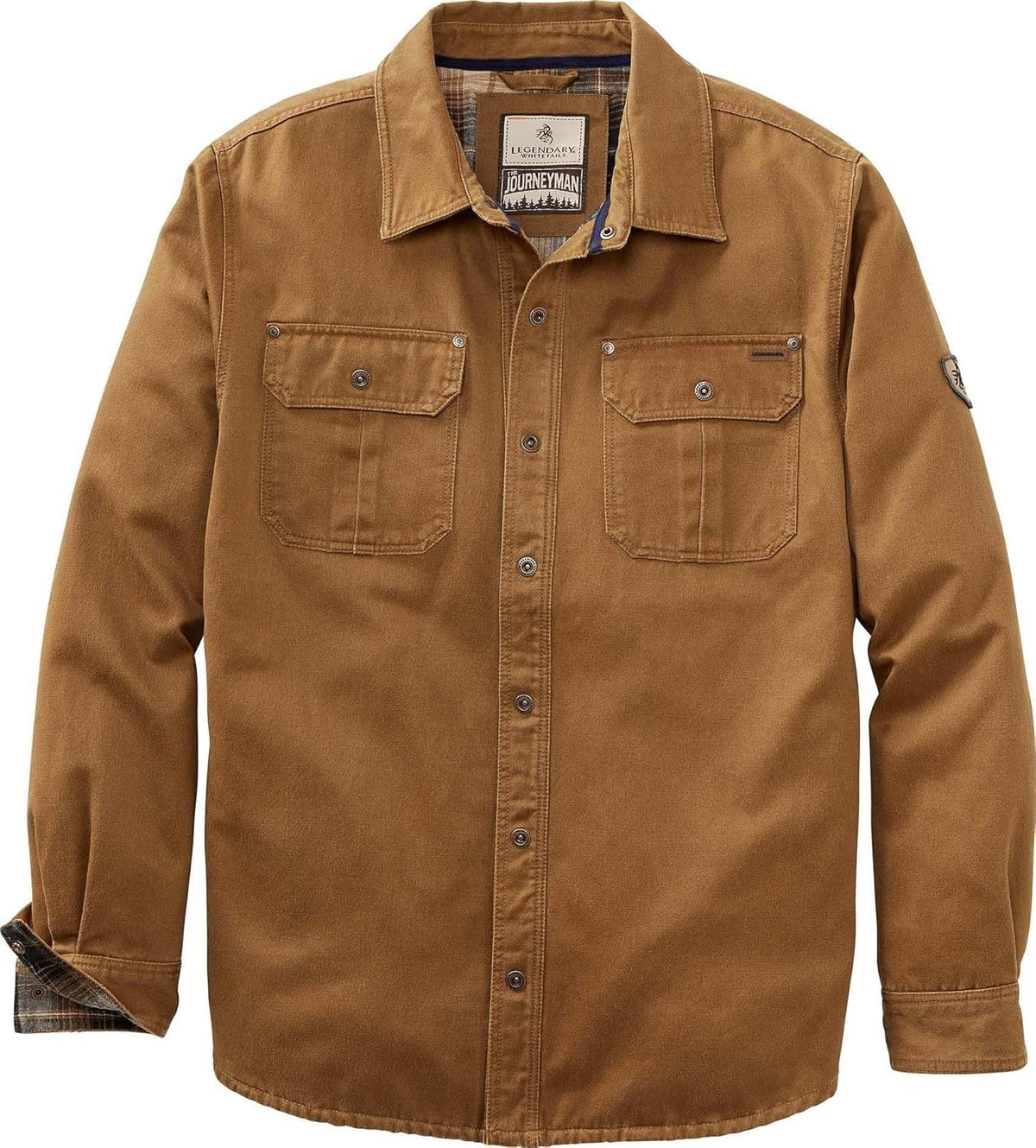Journeyman Shirt Jacket Flannel Lined Shacket for Men Water-Resistant Coat Rugged Fall Clothing