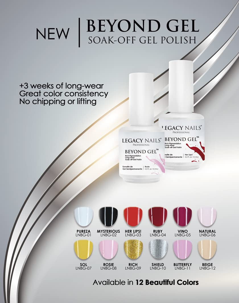 Professional Beyond Gel Soak-Off Nail Gel Polish Full Coverage Highly Pigmented Gel Nail Polish (BEYOND GEL - BEIGE 1/2 OZ)