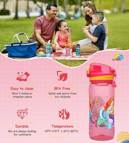 Sports Water Bottles 20 Oz BPA Free Leak Proof Tritan Plastic Bottle Flip Top