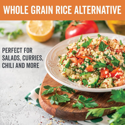 Organic Quinoa, 4 Lb - Plant Based Protein, Fiber and Iron - Pre-Washed Whole Grain Rice and Pasta Substitute for Quinoa Salad - USDA Organic, Gluten Free, Vegan, Non-Gmo and Kosher