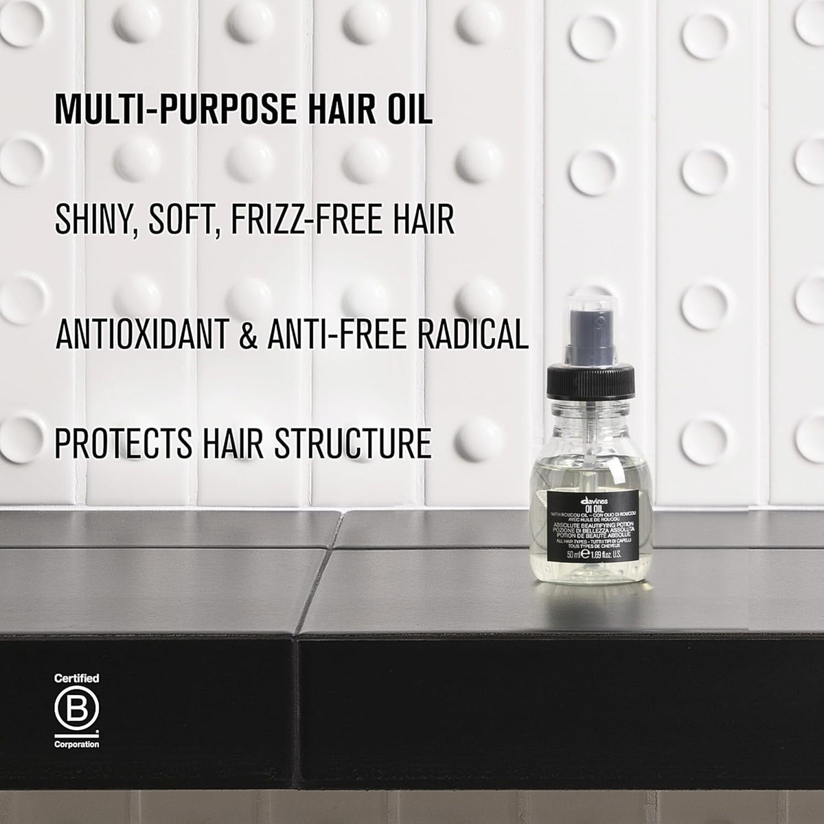 OI Oil | Weightless Hair Oil Perfect for Dry Hair, Coarse & Curly Hair Types | Conrol Frizz | Soft, Shiny Hair