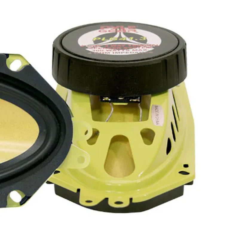 Pyle PLG41.3 4 X 10 Inch 3 Way 300 Watt Car Audio Stereo Coaxial Speakers, Pair