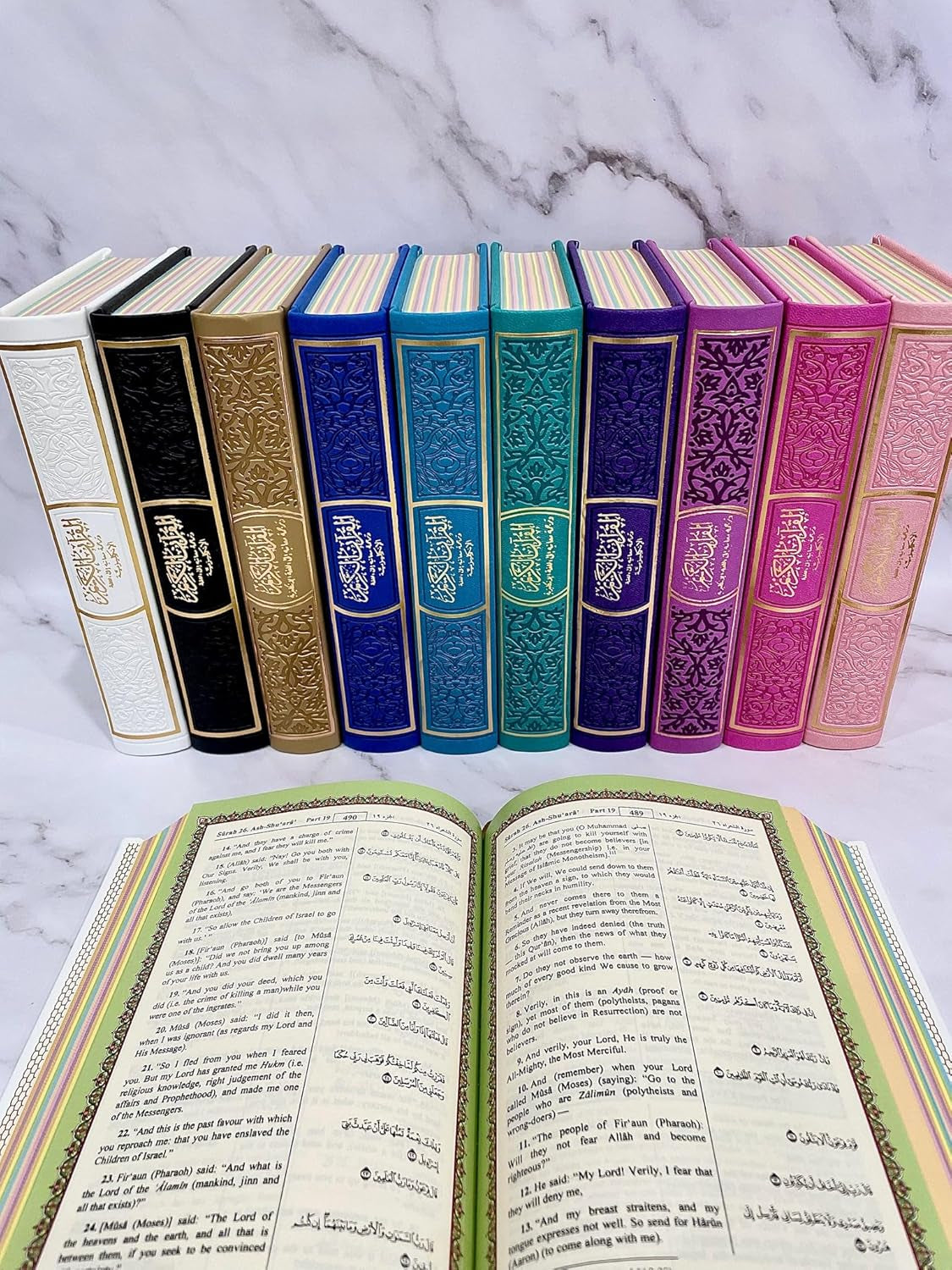 English Translated Quran, Arabic Script with English Translation Quran Islamic Gift, Eid Gift - Standard Size 14 X 20Cm (Black)
