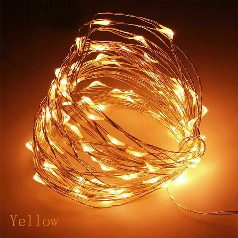 2020 1M - 10M LED Fairy String Lights Fairy Light Battery Operated For Christmas Xmas Party Home Decor LED Strings & Decoration Lights