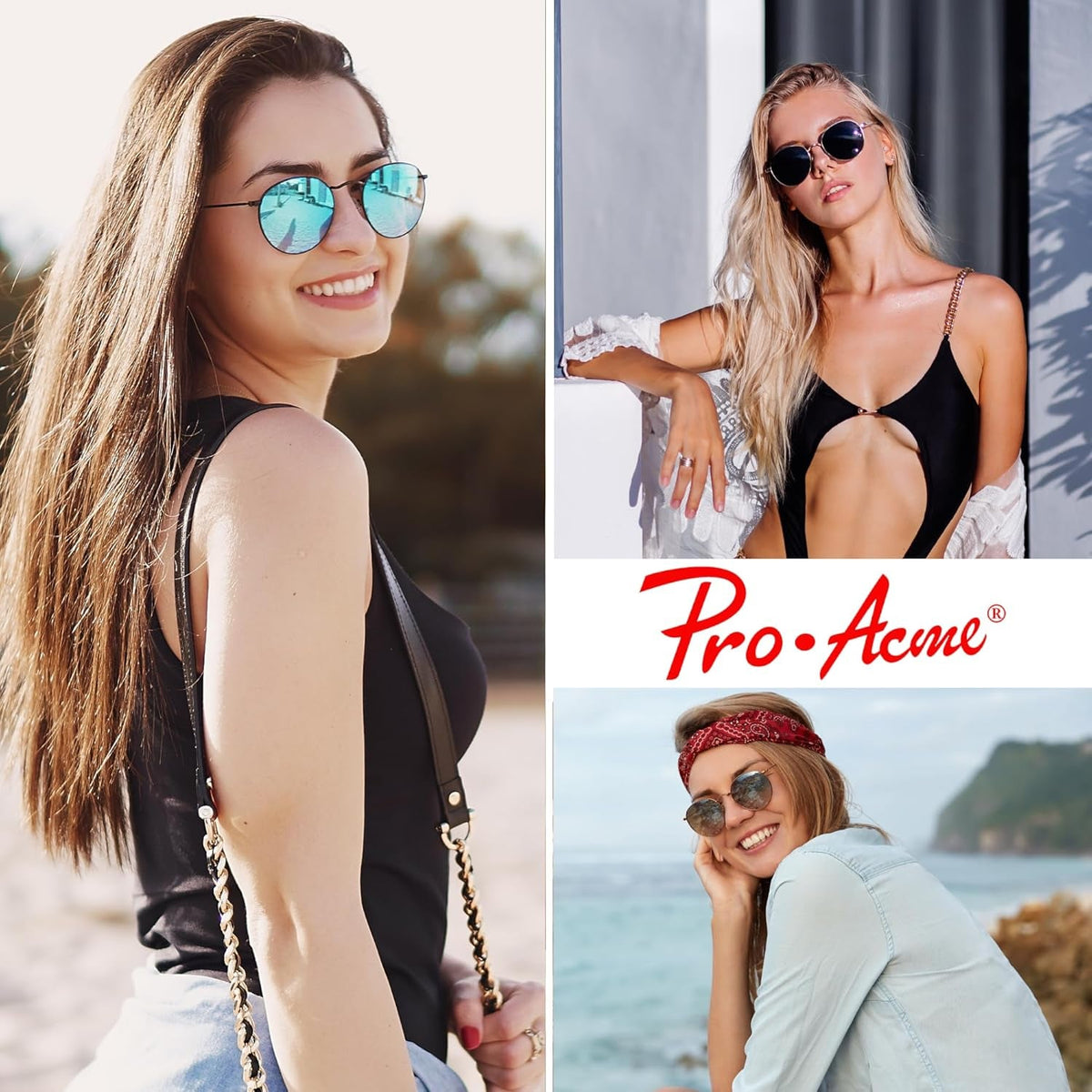 Small round Metal Polarized Sunglasses for Women Retro Designer Style