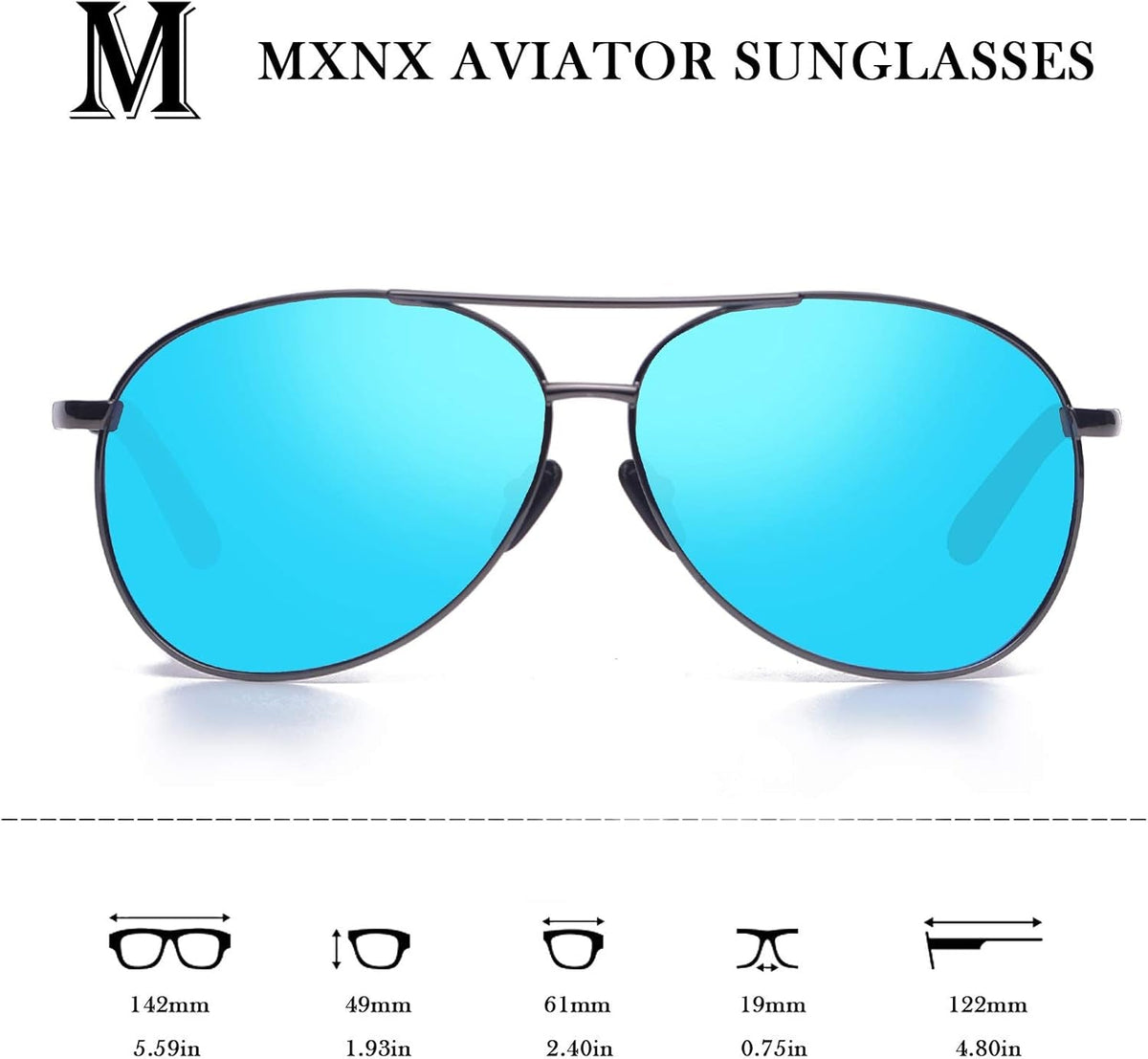 Aviator Sunglasses for Men Polarized Women UV Protection Lightweight Driving Fishing Sports Unisex Glasses MX208