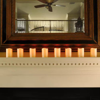 Battery Operated LED Pillar Candles - Cream (Set of 6)