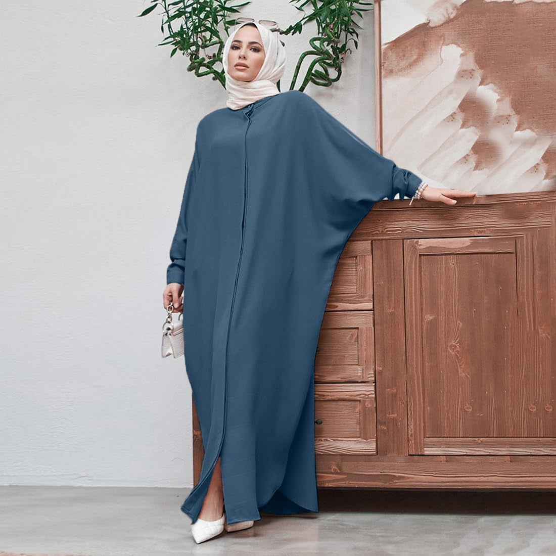 Abayas for Women Muslim Dress Modest Maxi Robe Abaya Kaftan Dresses Eid Prayer Clothes Arabian Islamic Dubai Outfit