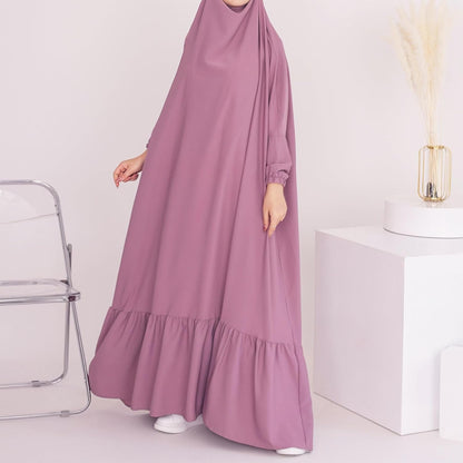 Women Jilbab Islamic Prayer Dress Muslim Dress for Woman Muslim Maxi Abaya Eid Ramadan Formal Gown with Sleeve Prayer Dress