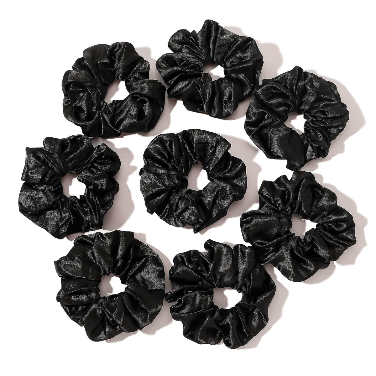 Scrunchies Hair Ties Satin Scrunchies Soft than Silk Scrunchies Elastics Bands Ponytail Holder Pack of Neutral Scrubchy Hair Accessories Women Girls (8Pcs)