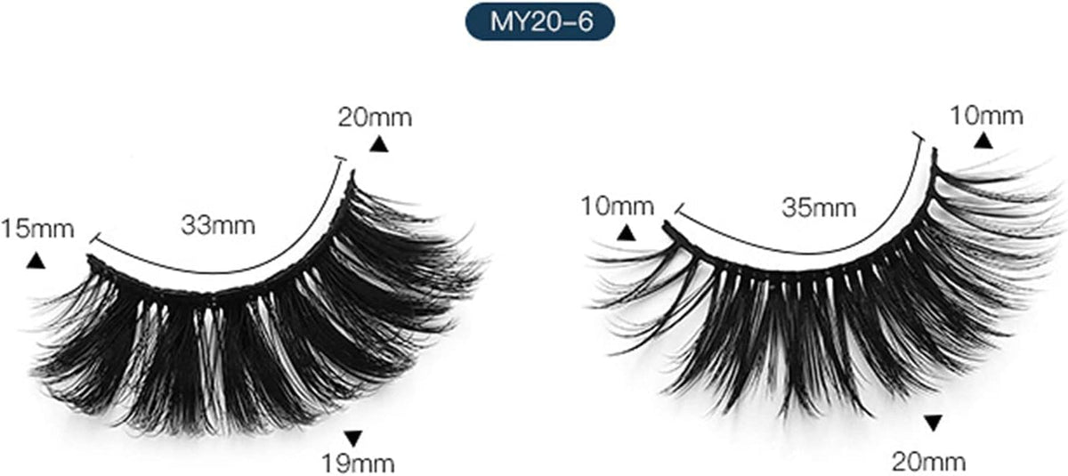 60 Pairs Fluffy Wispy False Eyelashes Natural Look Russian Strip Lashes 8D Curly Effect Reusable Fake Eyelashes Soft Eyes Lash Multipack,M06