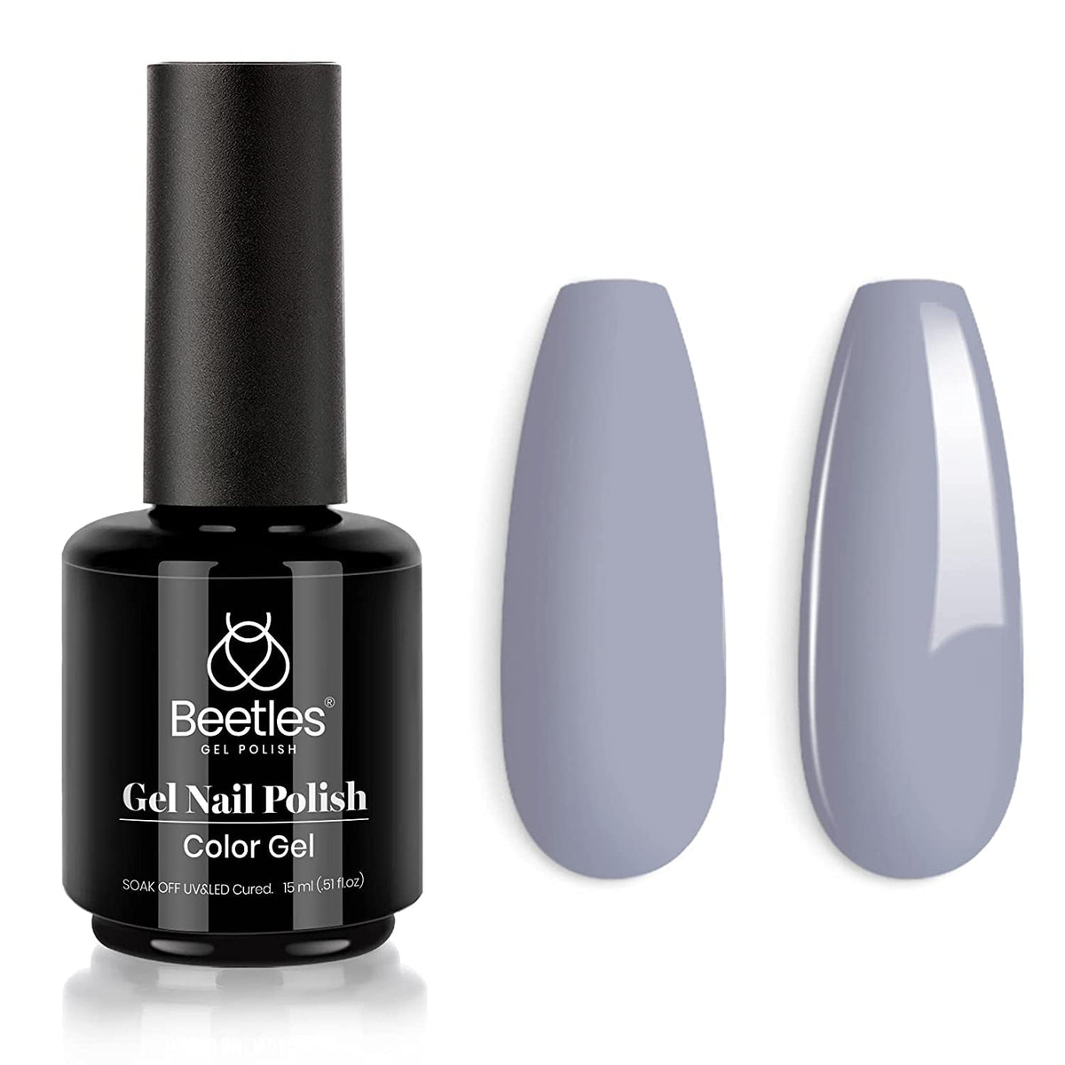 Beetles Gel Nail Polish, 1 Pcs 15ml White Color Soak Off Gel Polish Nail Art Manicure Salon DIY Gel Nail Design Decoration at Home Nail Lamp Needed Nails Minicure Kit Gift