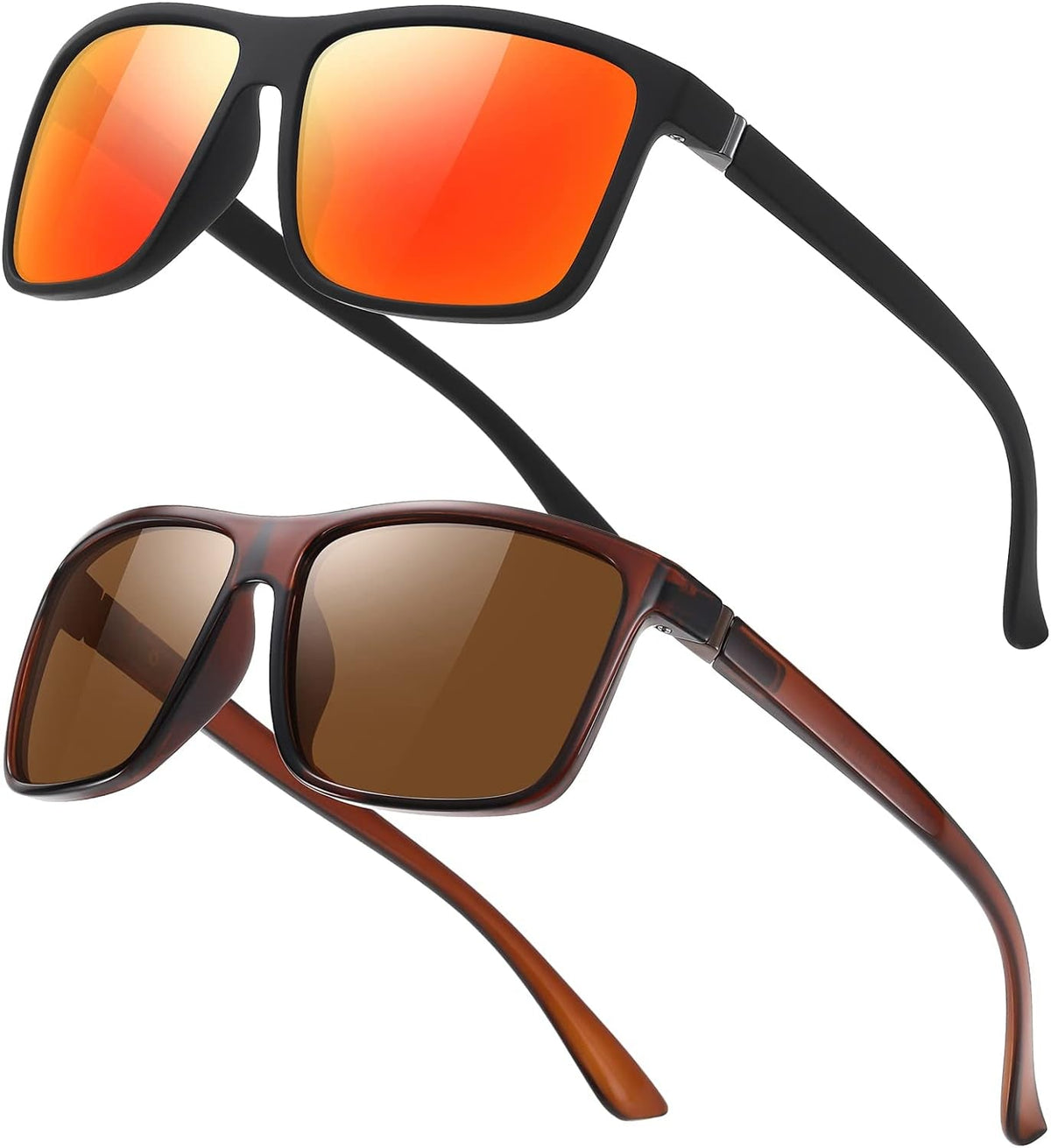 Sunglasses Men Polarized Sunglasses for Mens and Womens,Black Retro Sun Glasses Driving Fishing UV400 Protection