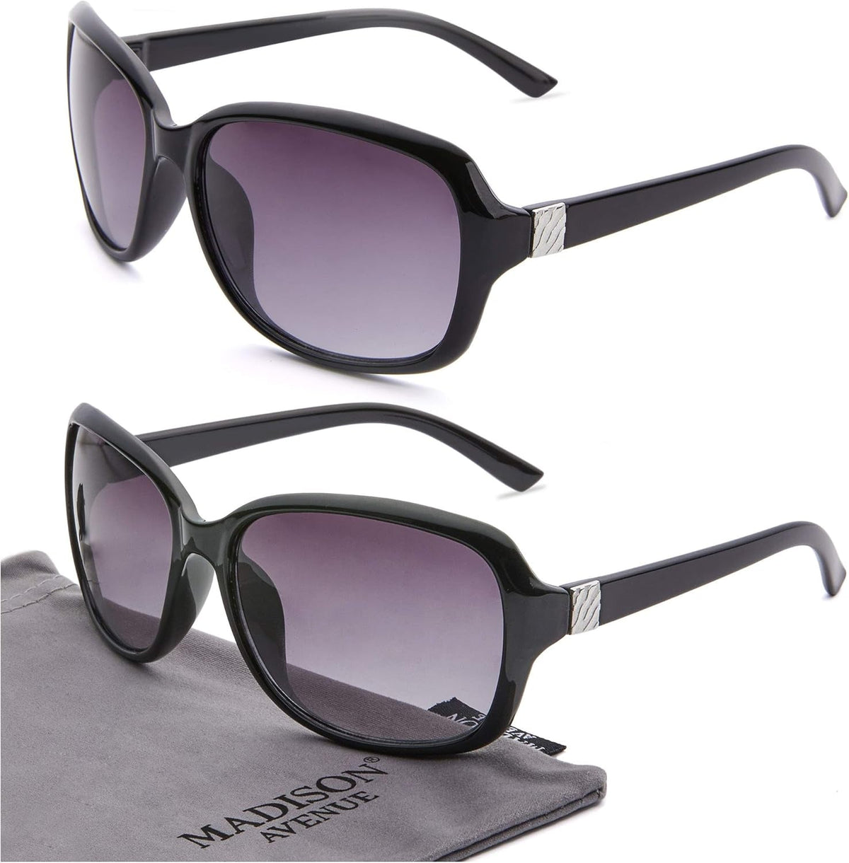 2 Pack Classic Vintage Sunglasses for Women Men,Fashion Sun Shades Glasses with UV400 Protection