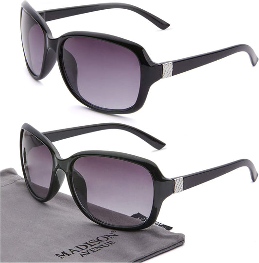 2 Pack Classic Vintage Sunglasses for Women Men,Fashion Sun Shades Glasses with UV400 Protection