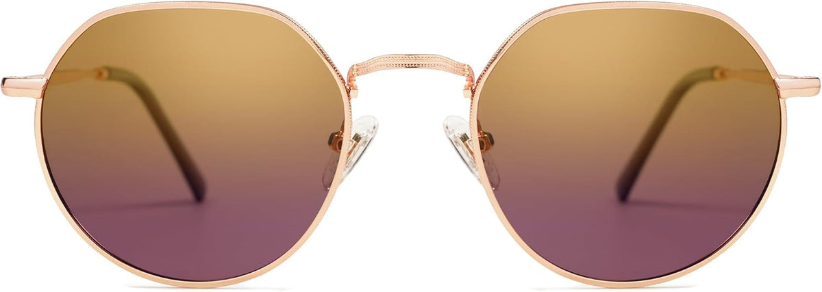 round Polygon Polarized Sunglasses for Women Men Retro Classic Vintage Panto Shades SJ1157