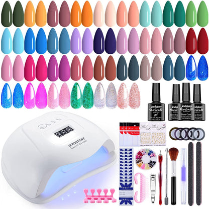 30PCS Gel Nail Polish Kit 27 Colors Gel Polish Set Gel Nail Kit Soak Off Nail Gel Polish Set for Manicure Nail Art Salon/Home Starter Kit
