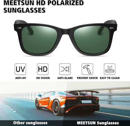 Polarized Sunglasses for Men Women Classic Retro Sun Glasses for Driving Fishing UV Protection
