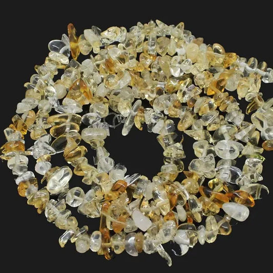1pcs Natural Gemstone Citrine Quartz Chip Beads 5mm-8mm for Creatively Jewelry Making 31inch