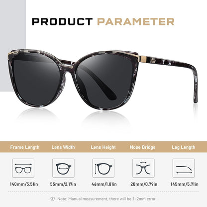 Trendy Cat Eye Sunglasses for Women Fashion Cateye UV400 Protection Glasses CL22017