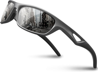 Polarized Sports Sunglasses Driving Sunglasses Shades for Men Women Tr90 Frame for Cycling Fishing Running RB831