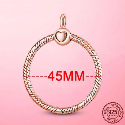 2023 Heart O Pendant 925 Sterling Silver O Pendant fit Original Cable Chain Pendant Necklace DIY Charm Beads Jewelry Anniversary Gift