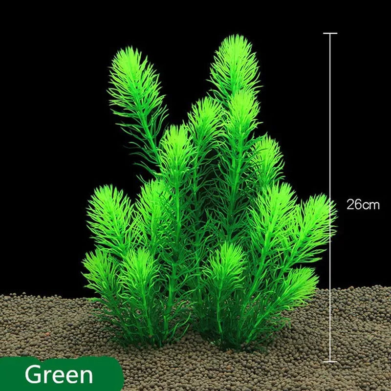 26cm Green PVC Material Simulation Artificial Water Grass Flower Water Fish Tank Aquarium Landscape Decoration Flowers Accessories