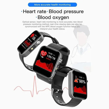 2021 NEW Smart Watch Bluetooth Watch Body Temperature Blood Pressure Blood Oxygen Monitor Wristband Fitness Tracker Bracelet Heart Rate Monitor Smartwatch 1.54" Large Screen with Flashlight PK DZ09 Apple Watch series 6 5 4 Galaxy Watch Active