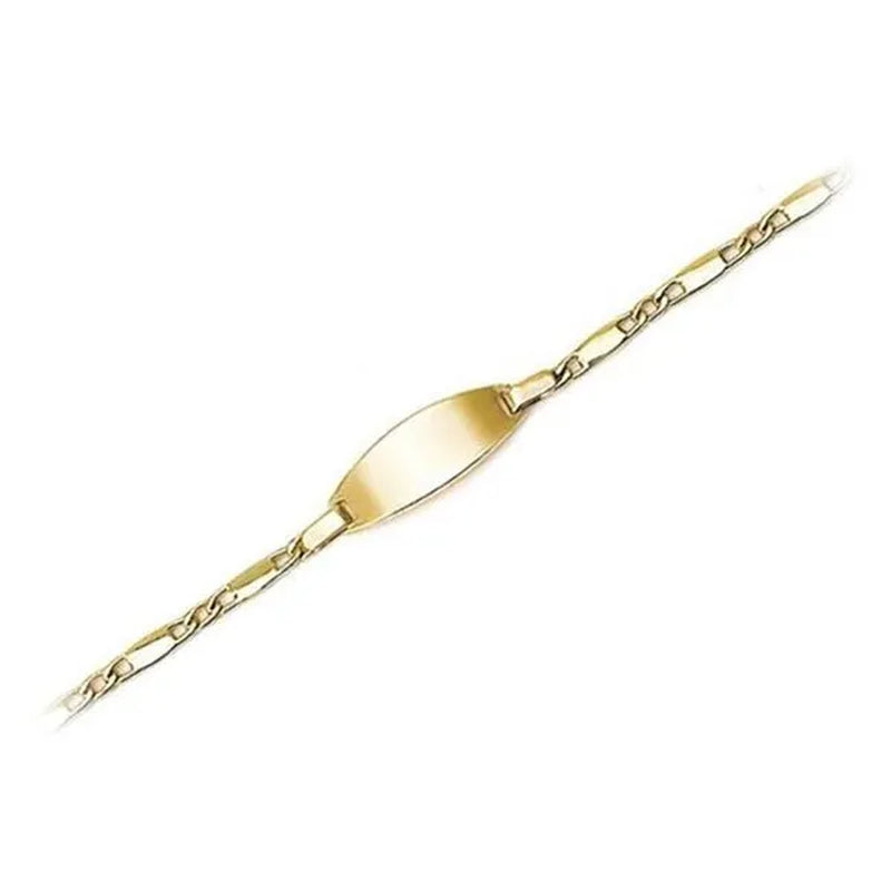 6 in. 14K Yellow Gold Link ID Bracelet - 2.7g