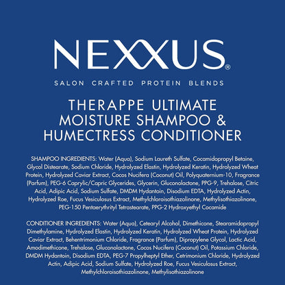 Shampoo and Conditioner Therappe Humectress 2 Count for Dry Hair Silicone-Free, Moisturizing Caviar Complex and Elastin Protein 33.8 Oz